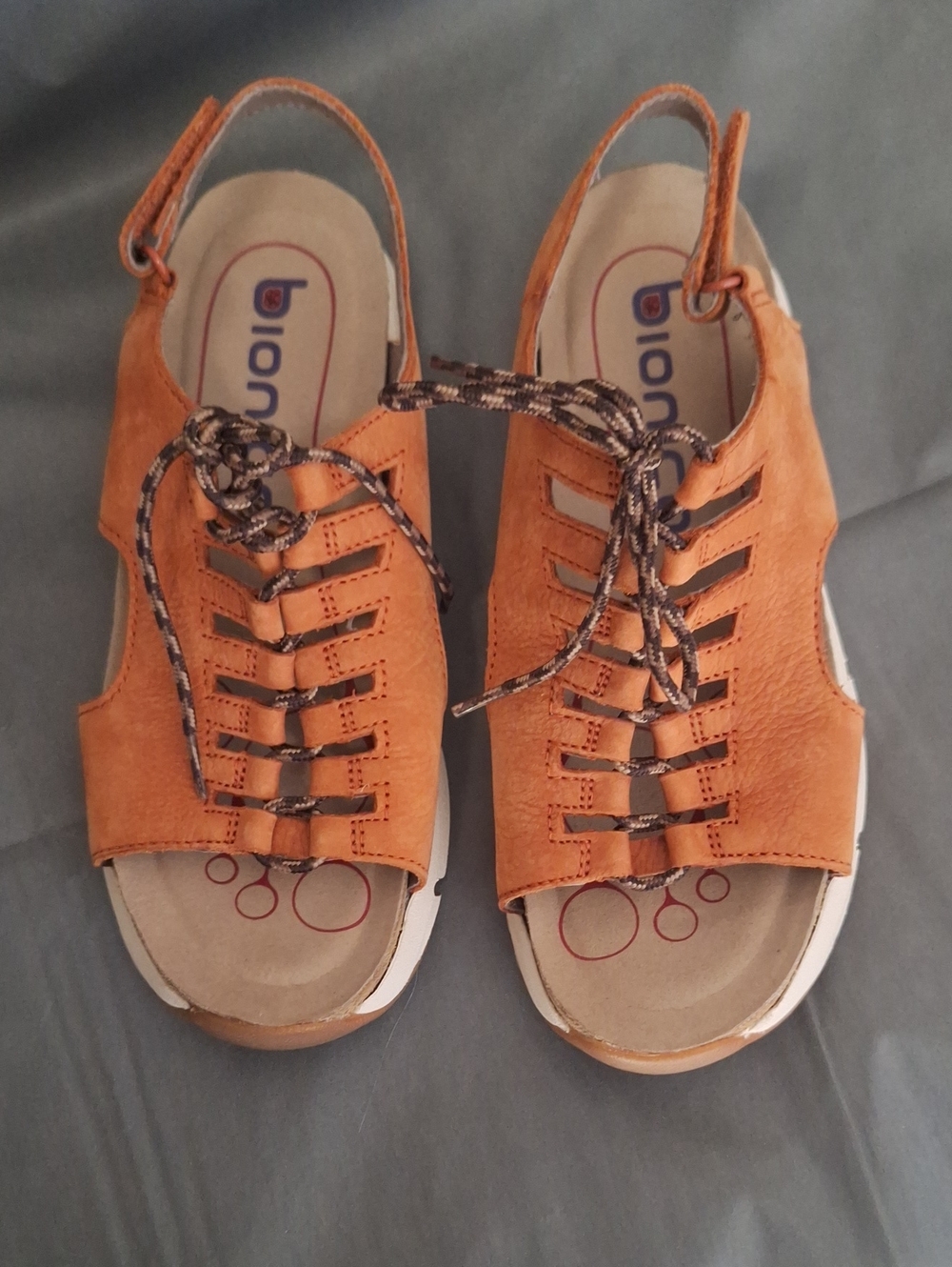 Bionica Sirus Womens Dania Sandal A Lace Up Design Sued Leather Size 61/2